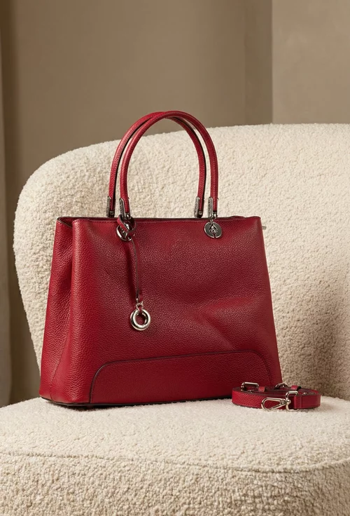 Geanta dama visinie din piele texturata