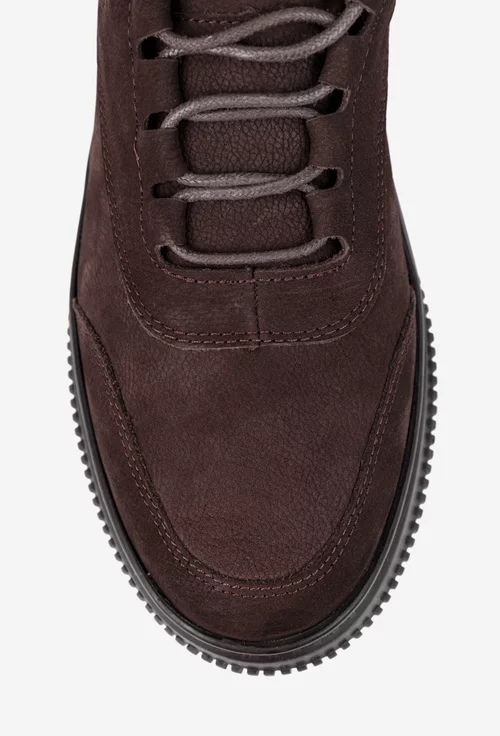 Ghete barbati confectionate din piele nabuc maro
