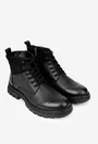 Ghete barbati confectionate din piele neagra