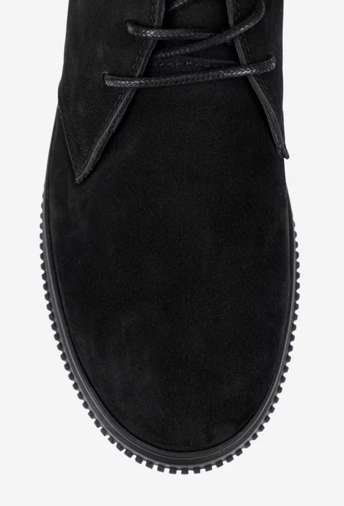 Ghete barbati confectionate din piele neagra