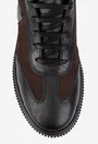 Ghete barbati confectionate din piele neagra cu maro