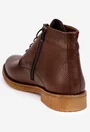 Ghete barbati confectionate din piele texturata maro