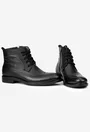 Ghete barbati confectionate din piele texturata neagra