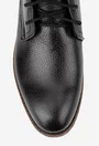 Ghete barbati confectionate din piele texturata neagra