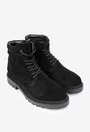 Ghete barbati din piele intoarsa neagra