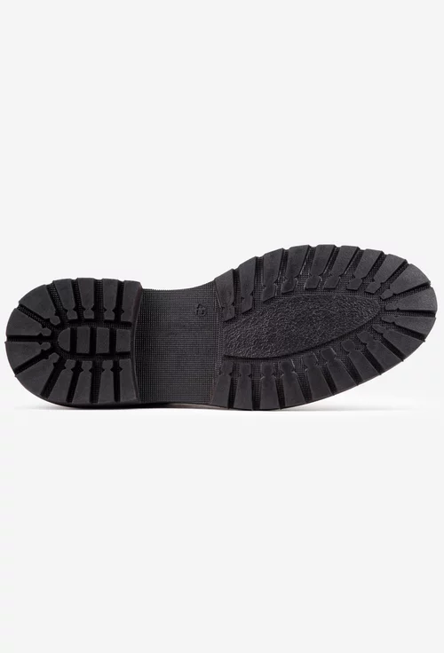 Ghete barbati din piele nabuc maro cu elastic