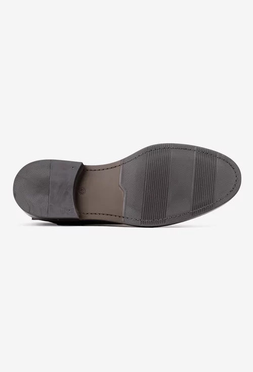 Ghete barbati din piele naturala maro cu elastic