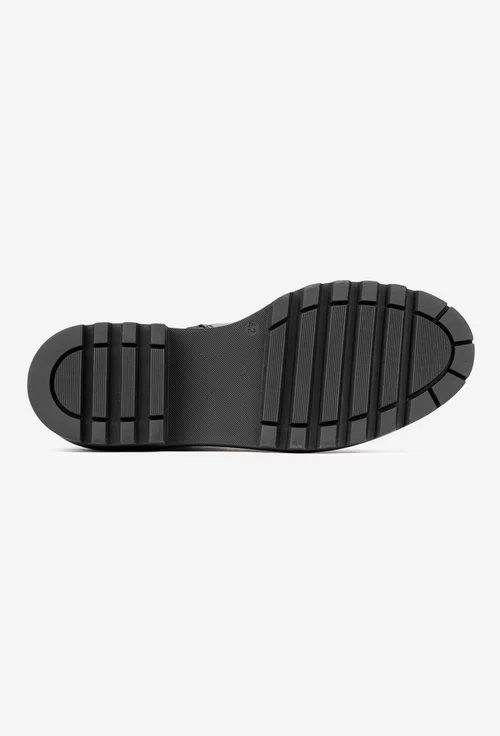 Ghete barbati din piele naturala neagra