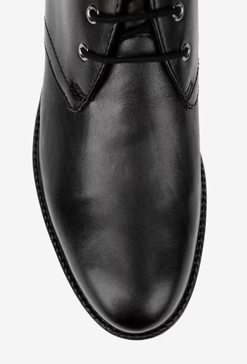 Ghete barbati din piele naturala neagra