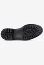 Ghete barbati din piele naturala neagra cu elastic in laterale