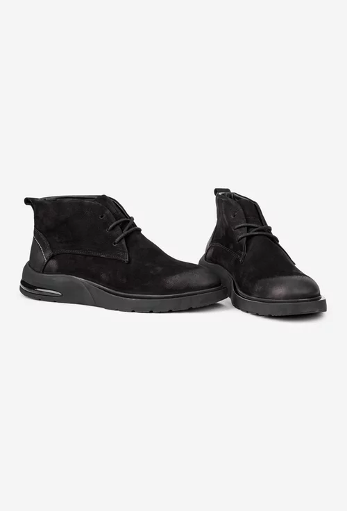 Ghete barbati din piele neagra
