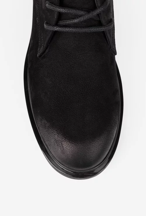 Ghete barbati din piele neagra