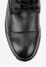Ghete barbati negre din piele texturata