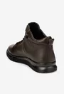 Ghete barbati realizate din piele texturata maro inchis