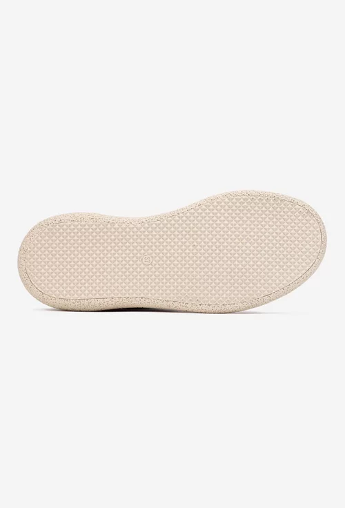 Ghete dama bej din piele intoarsa si material textil