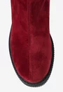 Ghete dama bordo din piele intoarsa