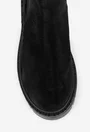 Ghete dama cu elastic realizate din piele intoarsa neagra