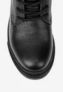 Ghete dama din piele texturata neagra