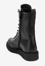 Ghete dama din piele texturata neagra