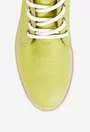 Ghete dama din piele texturata verde lime