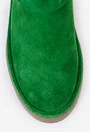 Ghete dama imblanite NUR din piele intoarsa verde
