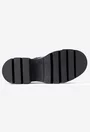 Ghete dama inalte din piele neagra accesorizate cu bumbi