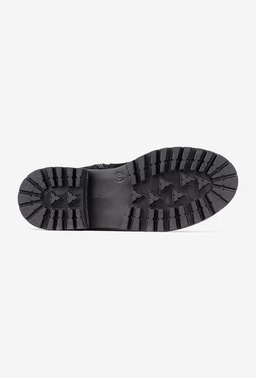 Ghete dama inalte negre confectionate din piele intoarsa