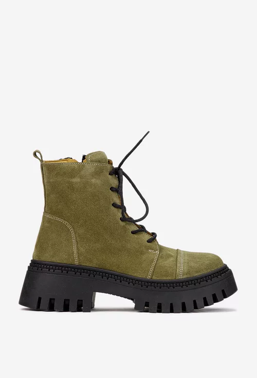 Ghete dama kaki din piele intoarsa
