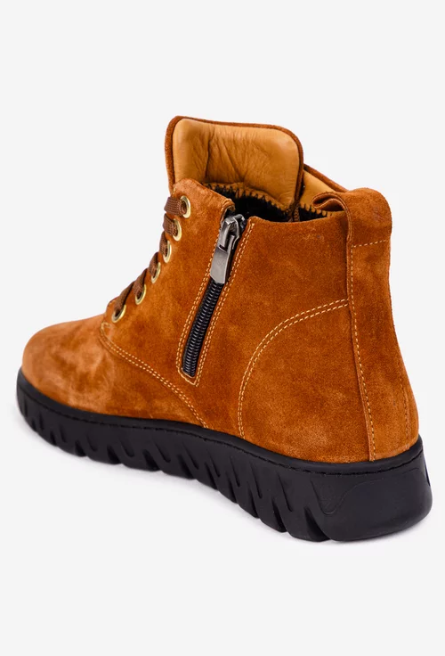 Ghete dama maro din piele intoarsa