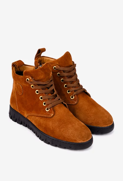 Ghete dama maro din piele intoarsa