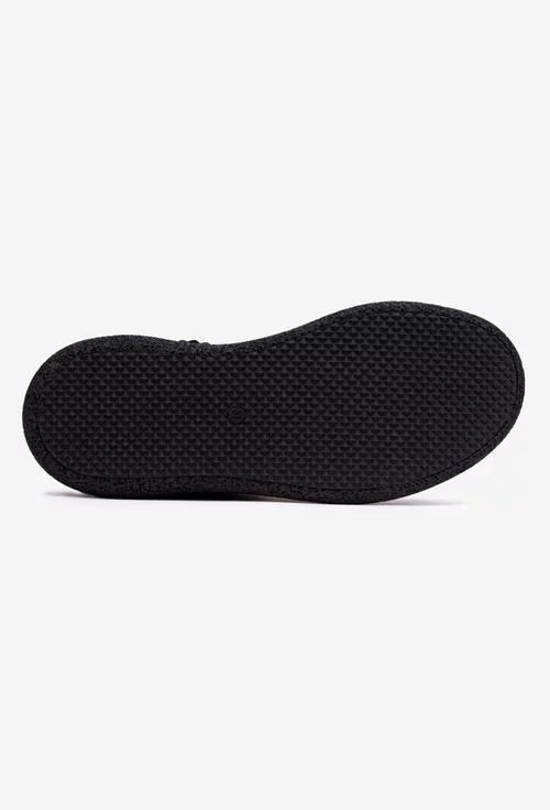 Ghete dama maro din piele intoarsa cu material textil negru