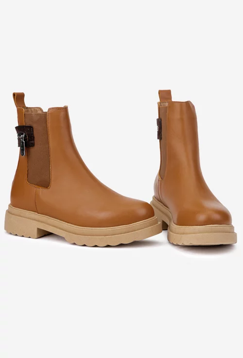 Ghete dama maro din piele naturala cu ornament