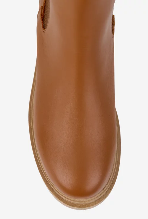 Ghete dama maro din piele naturala cu ornament