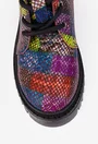 Ghete dama multicolore din piele