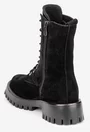 Ghete dama negre din piele intoarsa