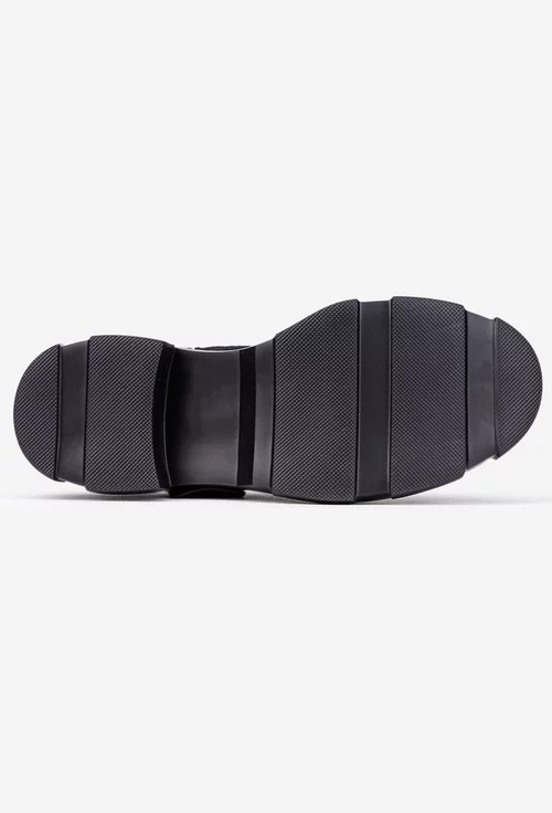 Ghete dama negre din piele intoarsa