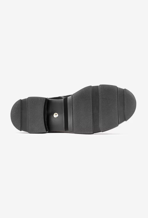 Ghete dama negre din piele intoarsa