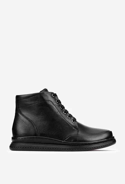 Ghete dama negre din piele naturala