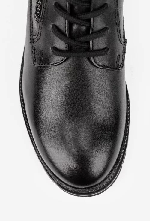 Ghete dama negre din piele naturala