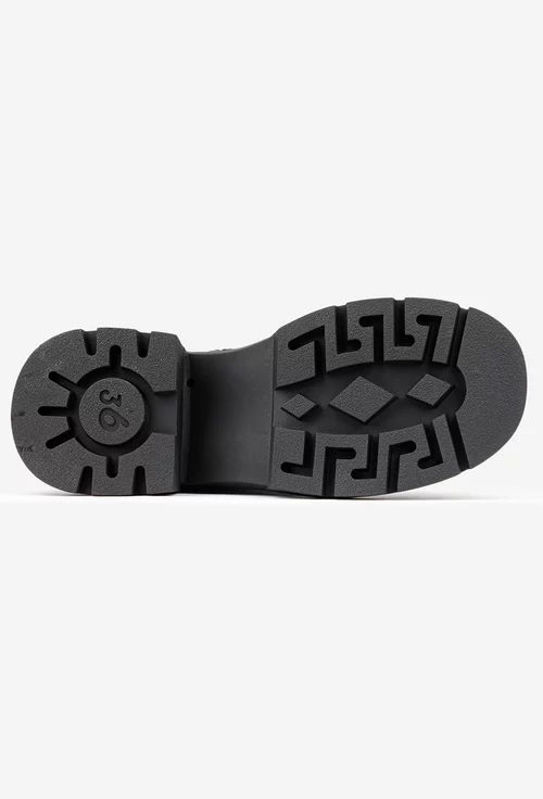 Ghete dama negre din piele naturala