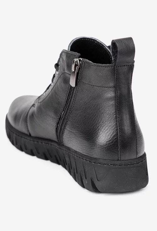 Ghete dama negre din piele naturala