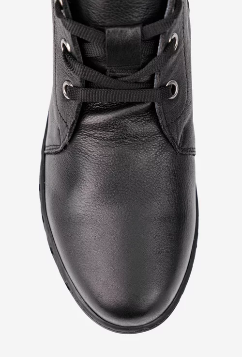 Ghete dama negre din piele naturala