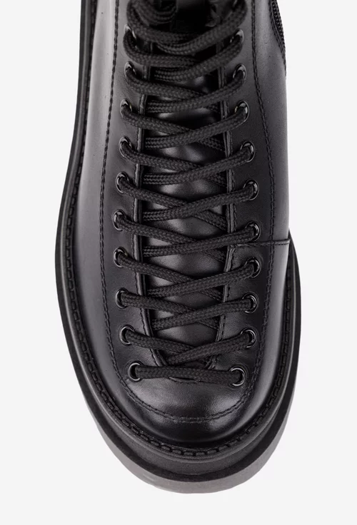 Ghete dama negre din piele naturala