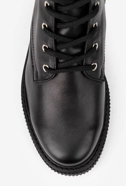 Ghete dama negre din piele naturala