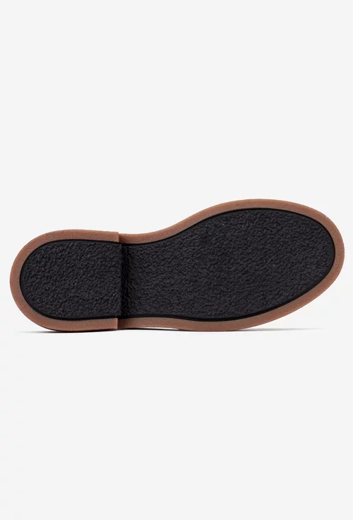 Ghete dama negre din piele naturala cu fermoar decorativ