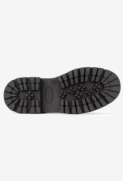 Ghete dama negre din piele texturata picture - 4