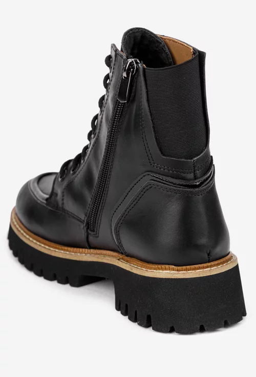 Ghete dama negre NUR din piele naturala