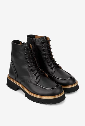 Ghete dama negre NUR din piele naturala