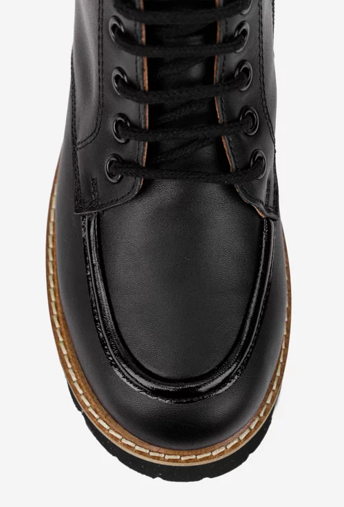 Ghete dama negre NUR din piele naturala