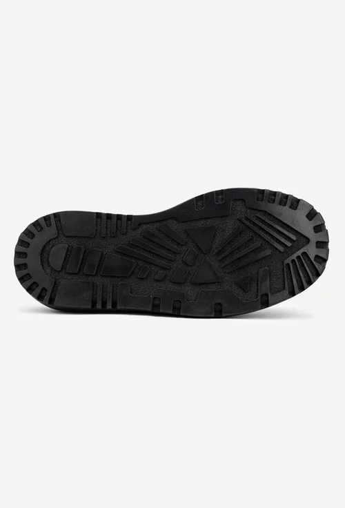 Ghete dama negre NUR din piele texturata cu talpa inalta